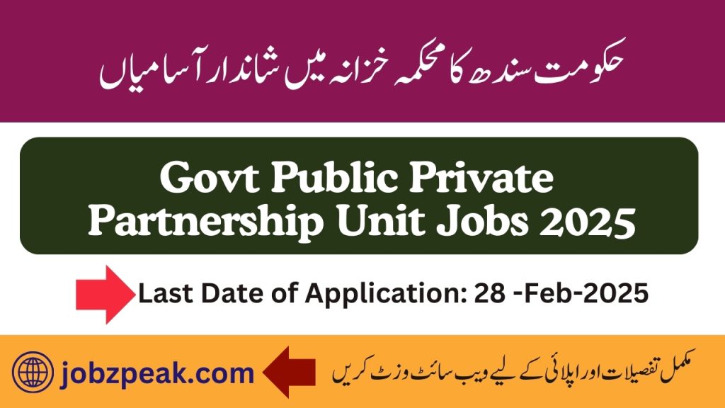 Finance Department of the Government of Sindh Jobs 2025