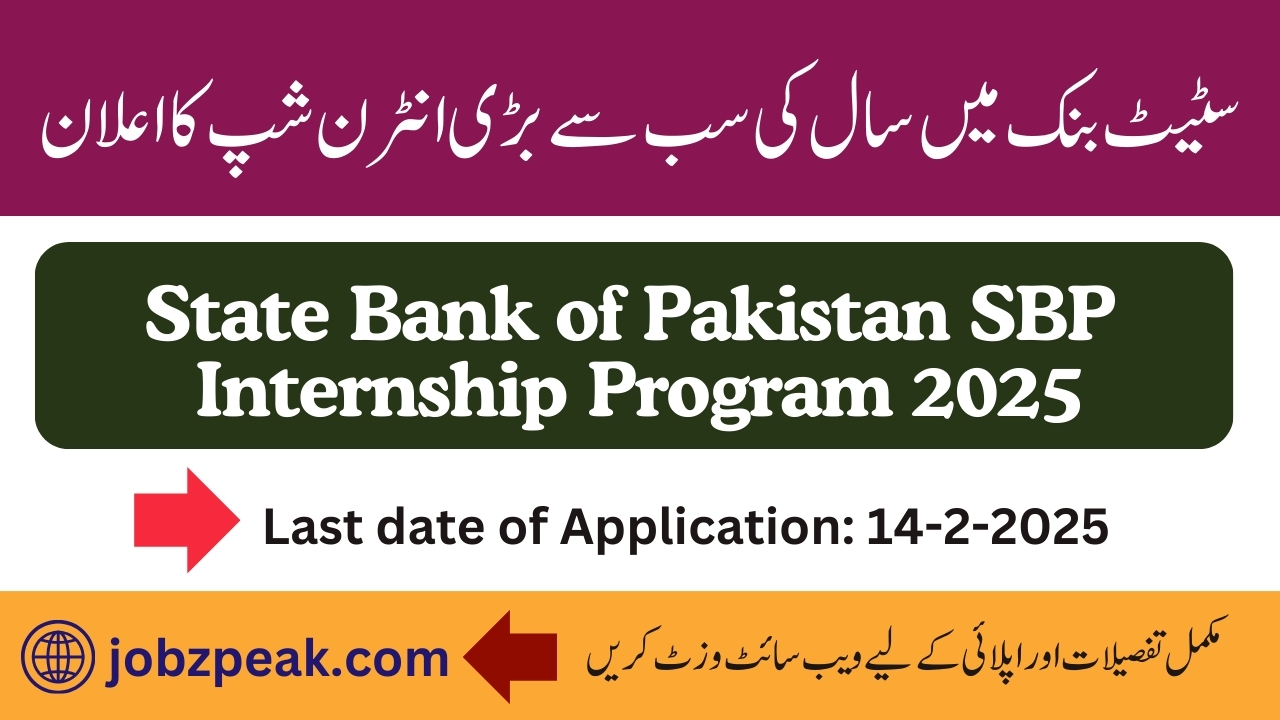 State Bank of Pakistan SBP Internship Program