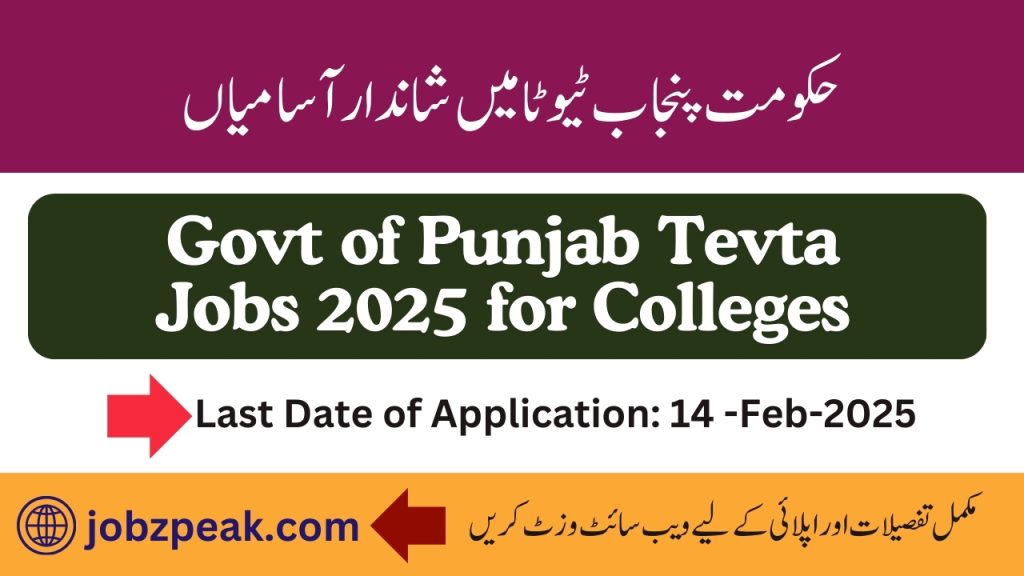 Govt of Punjab Tevta Jobs 2025