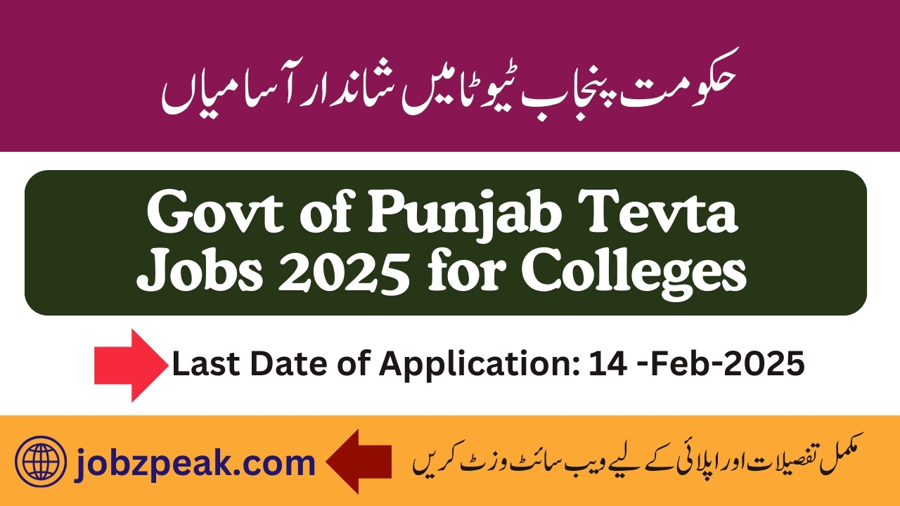 Govt of Punjab Tevta Jobs 2025