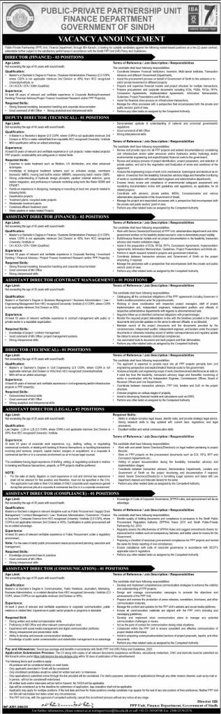 Govt Public Private Partnership Unit Jobs 2025