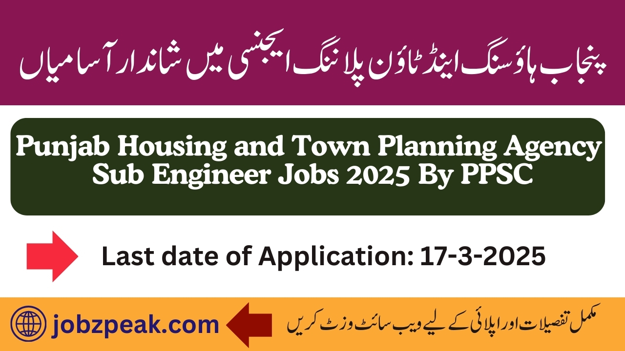 Punjab Housing and Town Planning Agency Jobs 2025