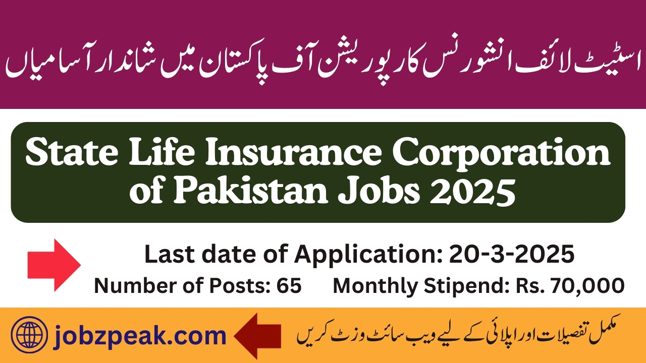 State Life Of Pakistan Jobs 2025